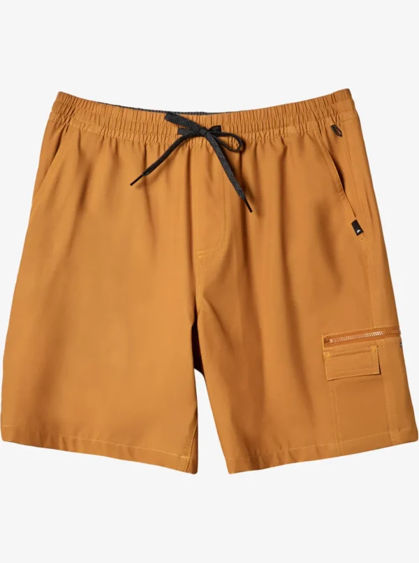 Quiksilver Shorts & Amphibians>Taxer Cargo Amphibian 19" Hybrid Shorts BONEBROWN