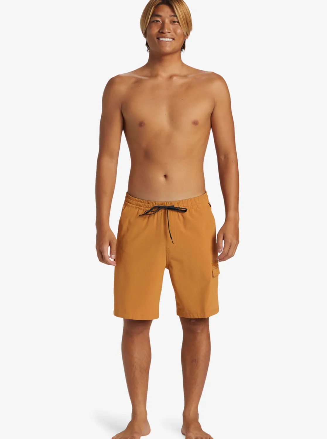 Quiksilver Shorts & Amphibians>Taxer Cargo Amphibian 19" Hybrid Shorts BONEBROWN