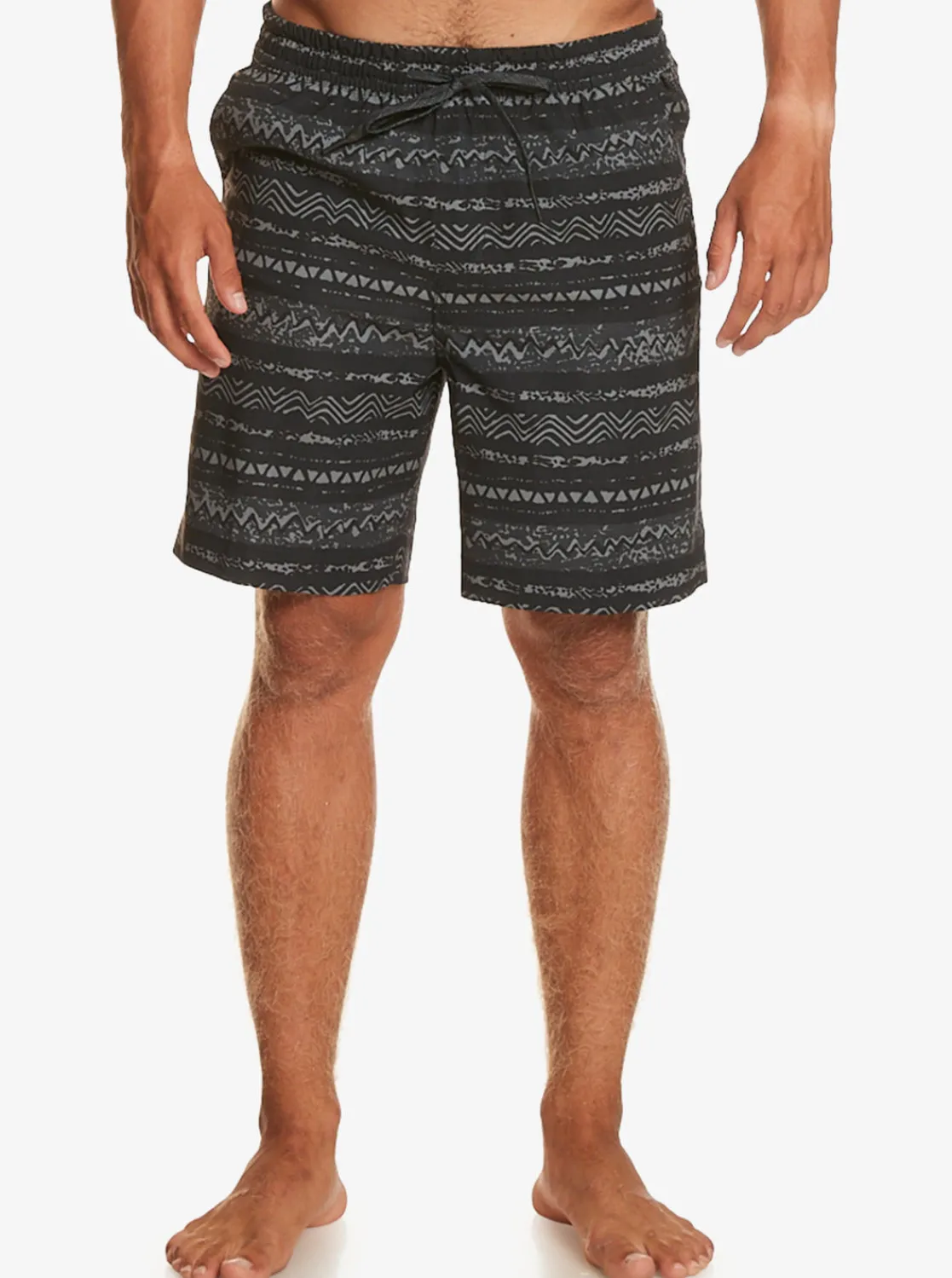 Quiksilver Shorts & Amphibians>Taxer Print 18" Amphibian Boardshorts BLACK