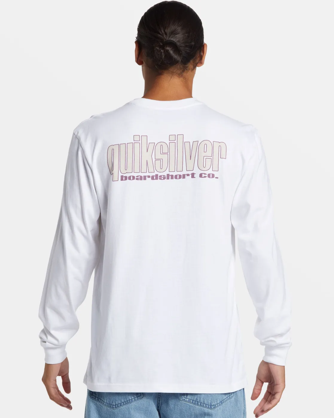 Quiksilver Tees>Three Tree Long Sleeve T-Shirt WHITE