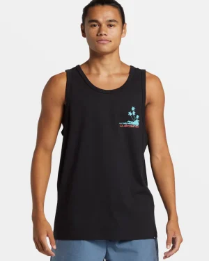 Quiksilver Tees>Tropical Vibes Tank BLACK