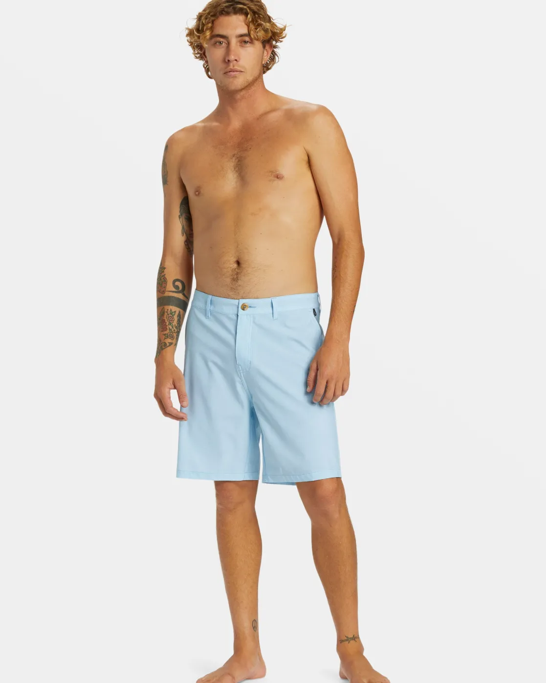 Quiksilver Shorts & Amphibians>Union Heather Amphibian 20" Hybrid Shorts BLUEBELL