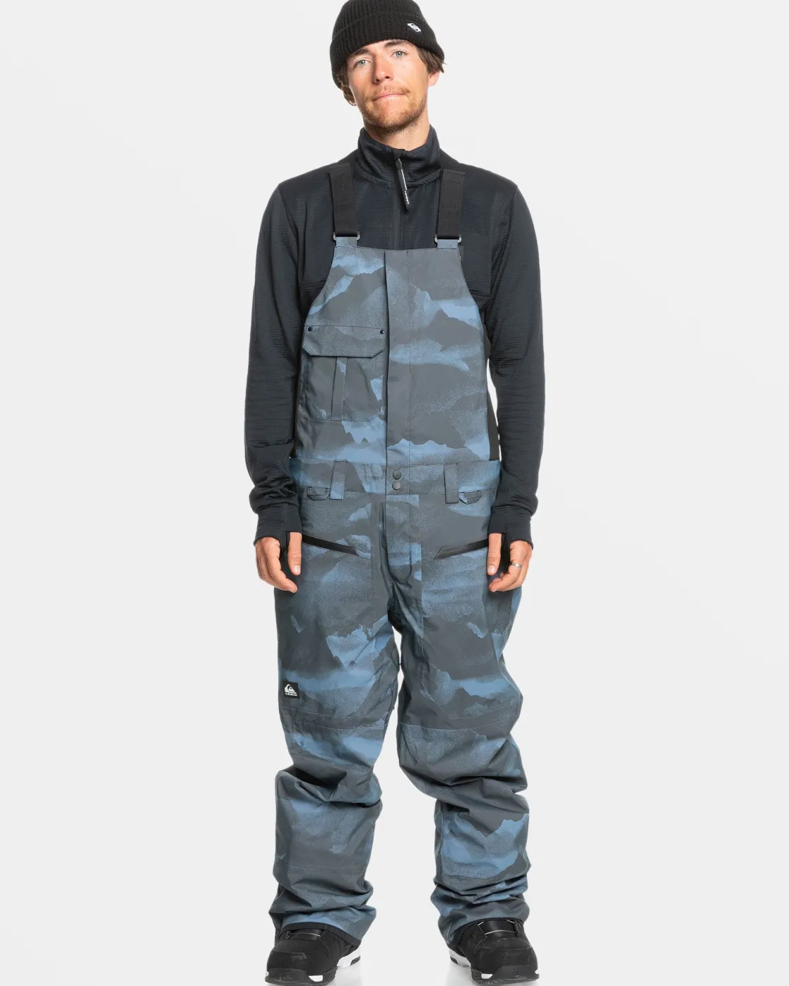 Quiksilver Snow Pants>Utility Bib Snow Pants MOUNTAINSPRAYFLINTSTONE