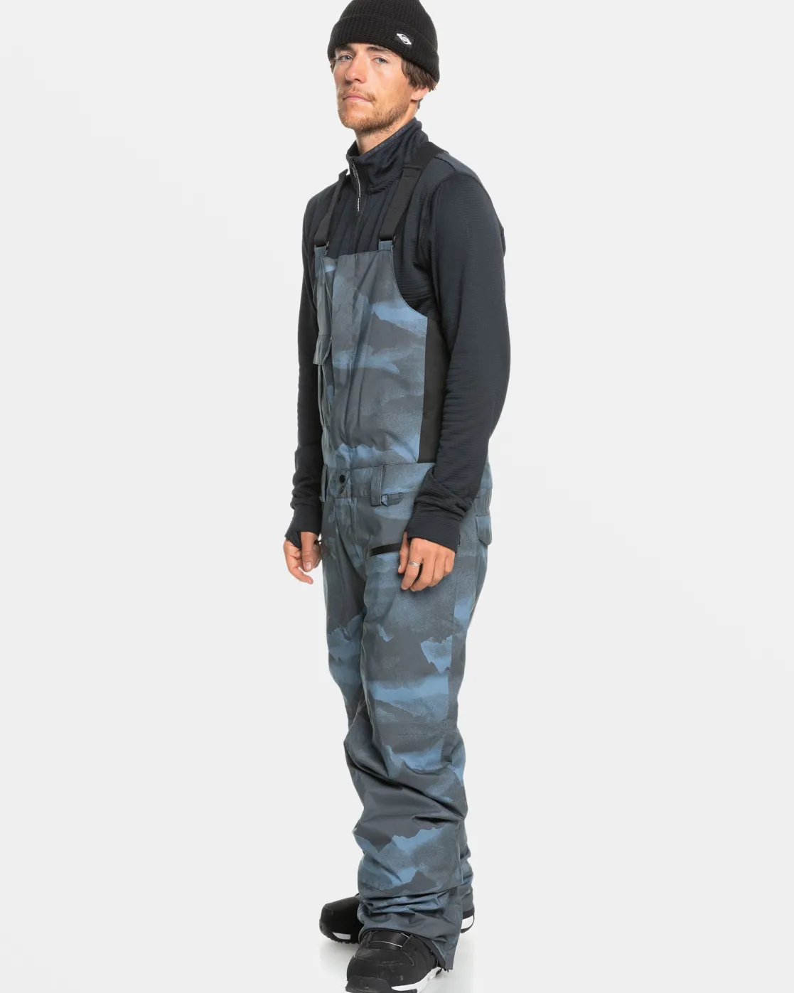 Quiksilver Snow Pants>Utility Bib Snow Pants MOUNTAINSPRAYFLINTSTONE