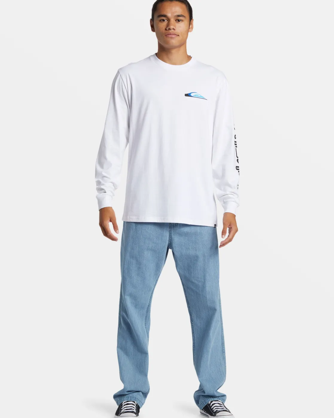 Quiksilver Tees>Warp Drive Long Sleeve T-Shirt WHITE