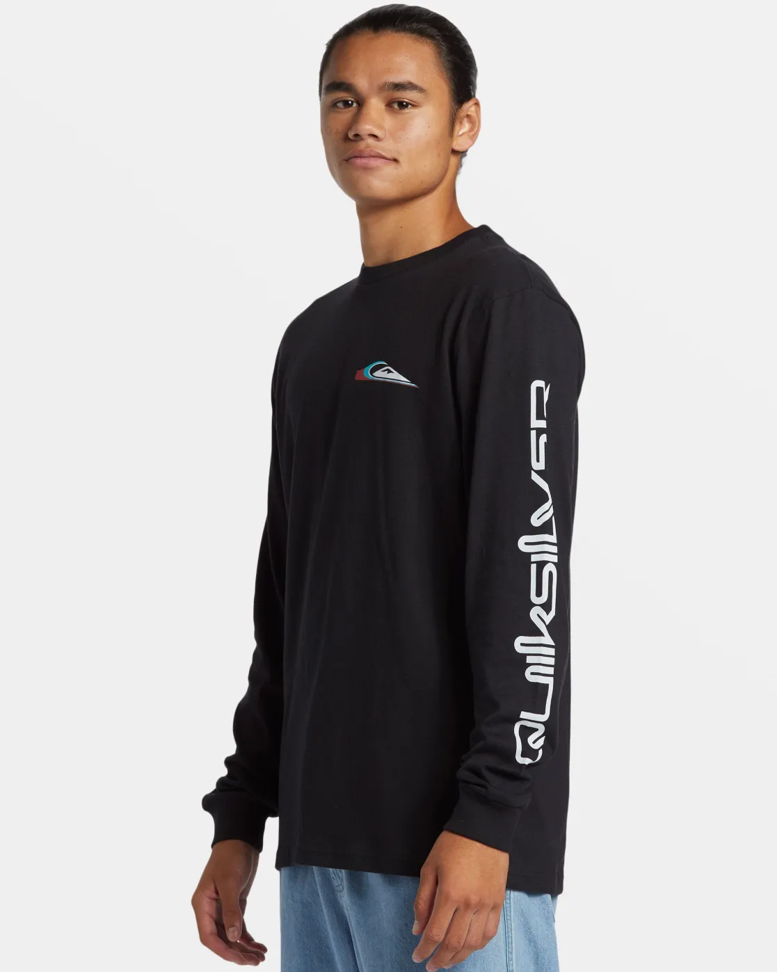 Quiksilver Tees>Warp Drive Long Sleeve T-Shirt BLACK