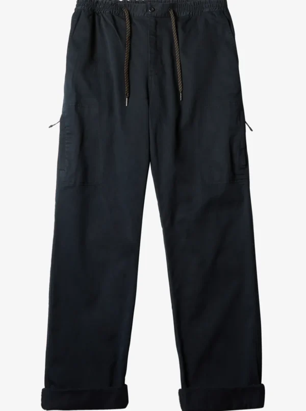 Quiksilver Pants | Pants>Waterman After Surf Elastic Waist Pants BLACK