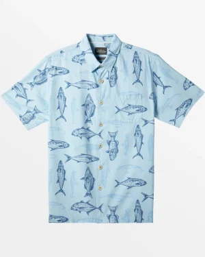 Quiksilver Shirts & Polos>Waterman Allure Short Sleeve Shirt DREAMBLUEALLUREWOVEN