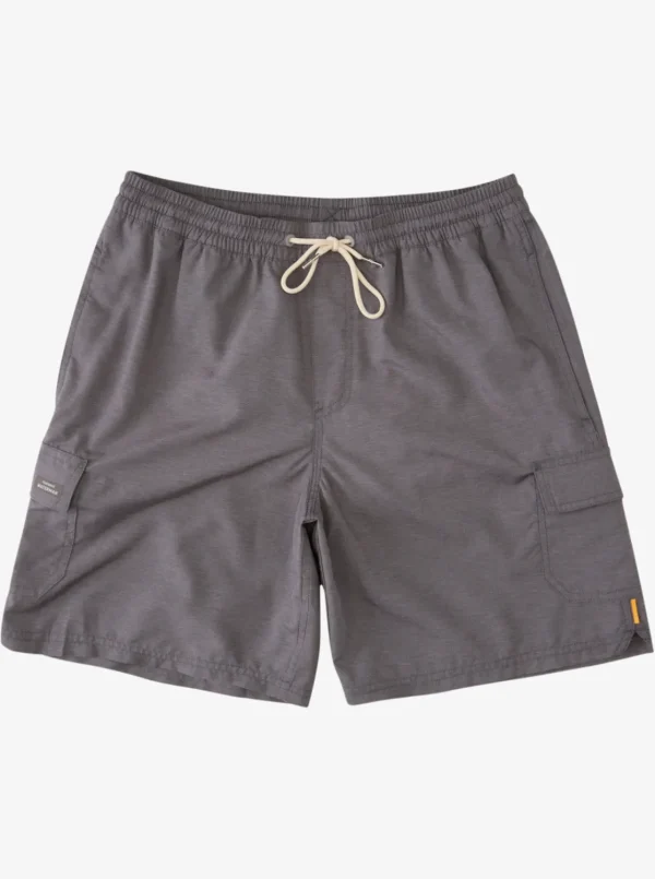 Quiksilver Boardshorts | Boardshorts>Waterman Balance 18" Swim Trunks DARKGREYHEATHER