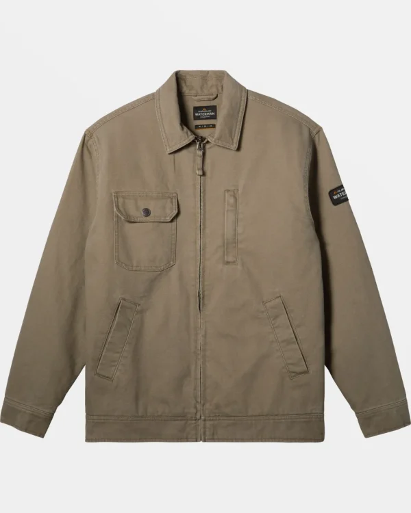 Quiksilver Jackets & Sweatshirts | Jackets>Waterman Barney Full Zip Jacket TAUPE