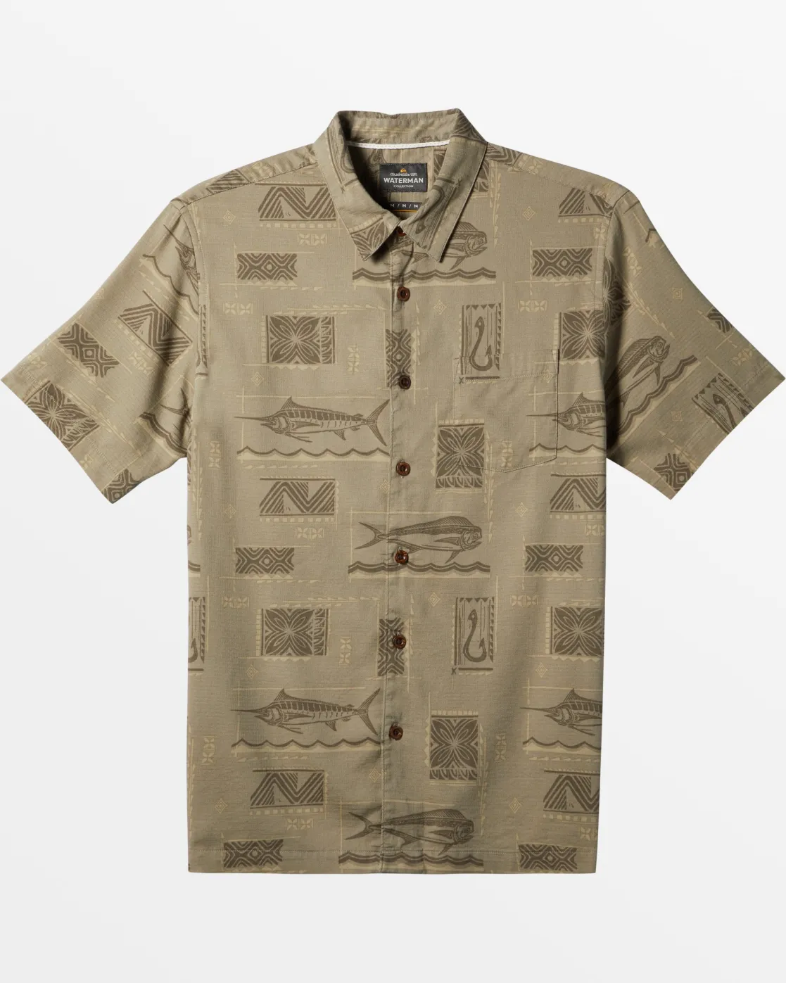 Quiksilver Shirts & Polos | Shirts & Polos>Waterman Big Blue Short Sleeve Shirt TAUPEBIGBLUEWOVEN
