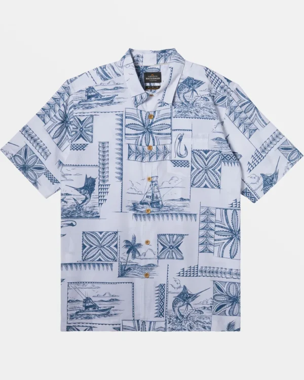Quiksilver Shirts & Polos | Shirts & Polos>Waterman Bill Fish Short Sleeve Shirt WHITEBILLFISH