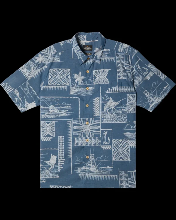 Quiksilver Shirts & Polos | Shirts & Polos>Waterman Bill Fish Short Sleeve Shirt MAJOLICABLUEBILLFISH
