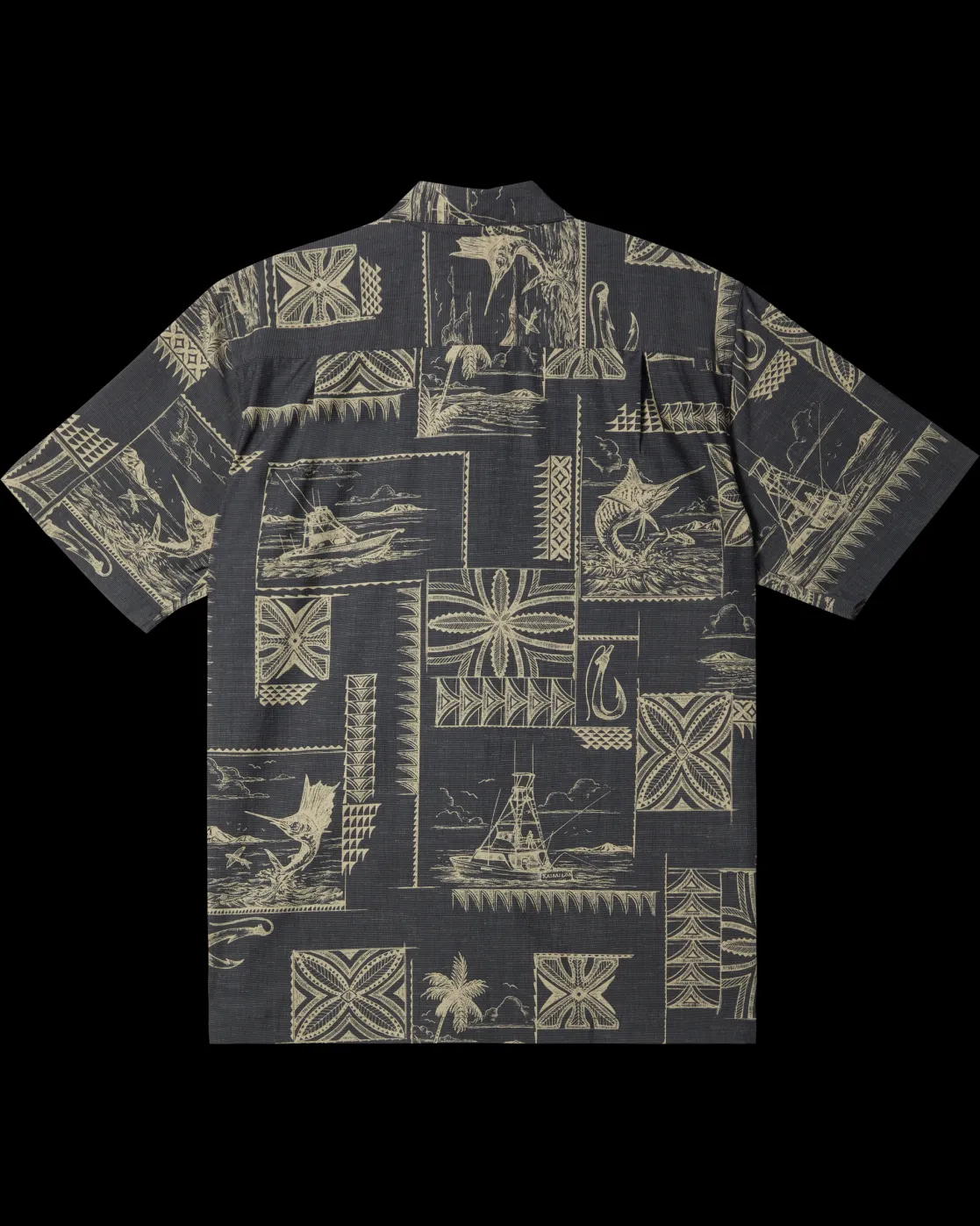 Quiksilver Shirts & Polos | Shirts & Polos>Waterman Bill Fish Short Sleeve Shirt BLACKBILLFISH