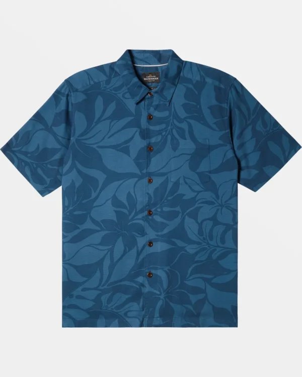 Quiksilver Shirts & Polos | Shirts & Polos>Waterman Flow Zone Short Sleeve Shirt MAJOLICABLUEFLOWZONE