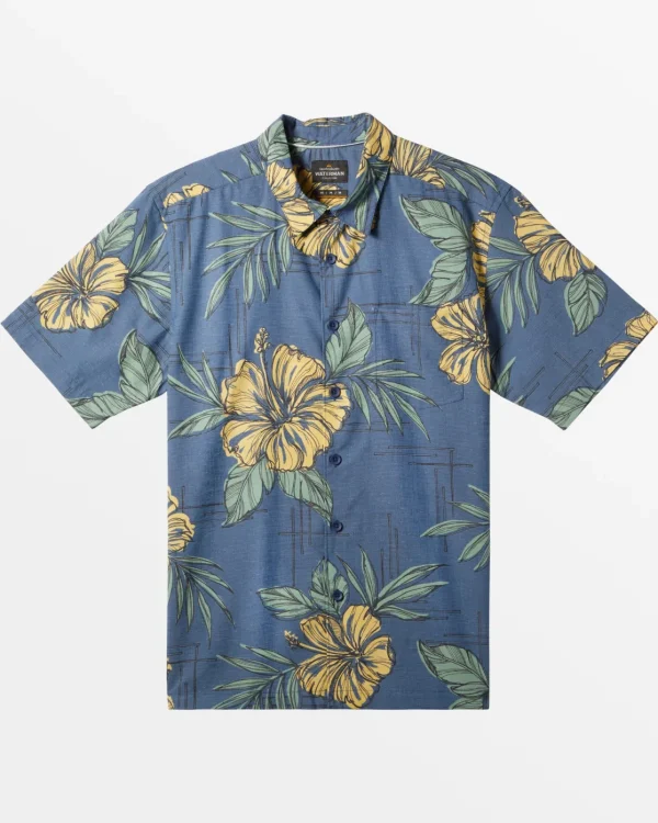 Quiksilver Shirts & Polos | Shirts & Polos>Waterman Flower Power Short Sleeve Shirt ENSIGNBLUEFLOWERPOWERWOVEN