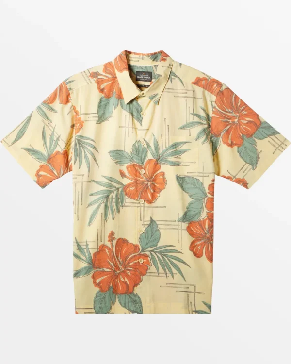 Quiksilver Shirts & Polos | Shirts & Polos>Waterman Flower Power Short Sleeve Shirt DOUBLECREAMFLOWERPOWERSS
