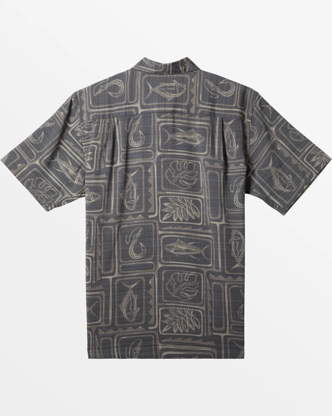 Quiksilver Shirts & Polos>Waterman Framed Fish Short Sleeve Shirt BLACKFRAMEDFISHWOVEN