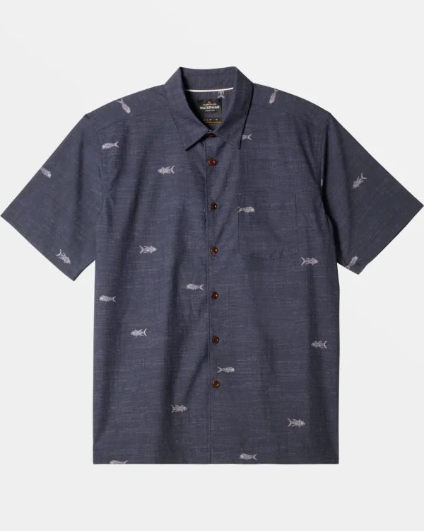 Quiksilver Shirts & Polos | Shirts & Polos>Waterman Full House Short Sleeve Shirt BLACKFULLHOUSE