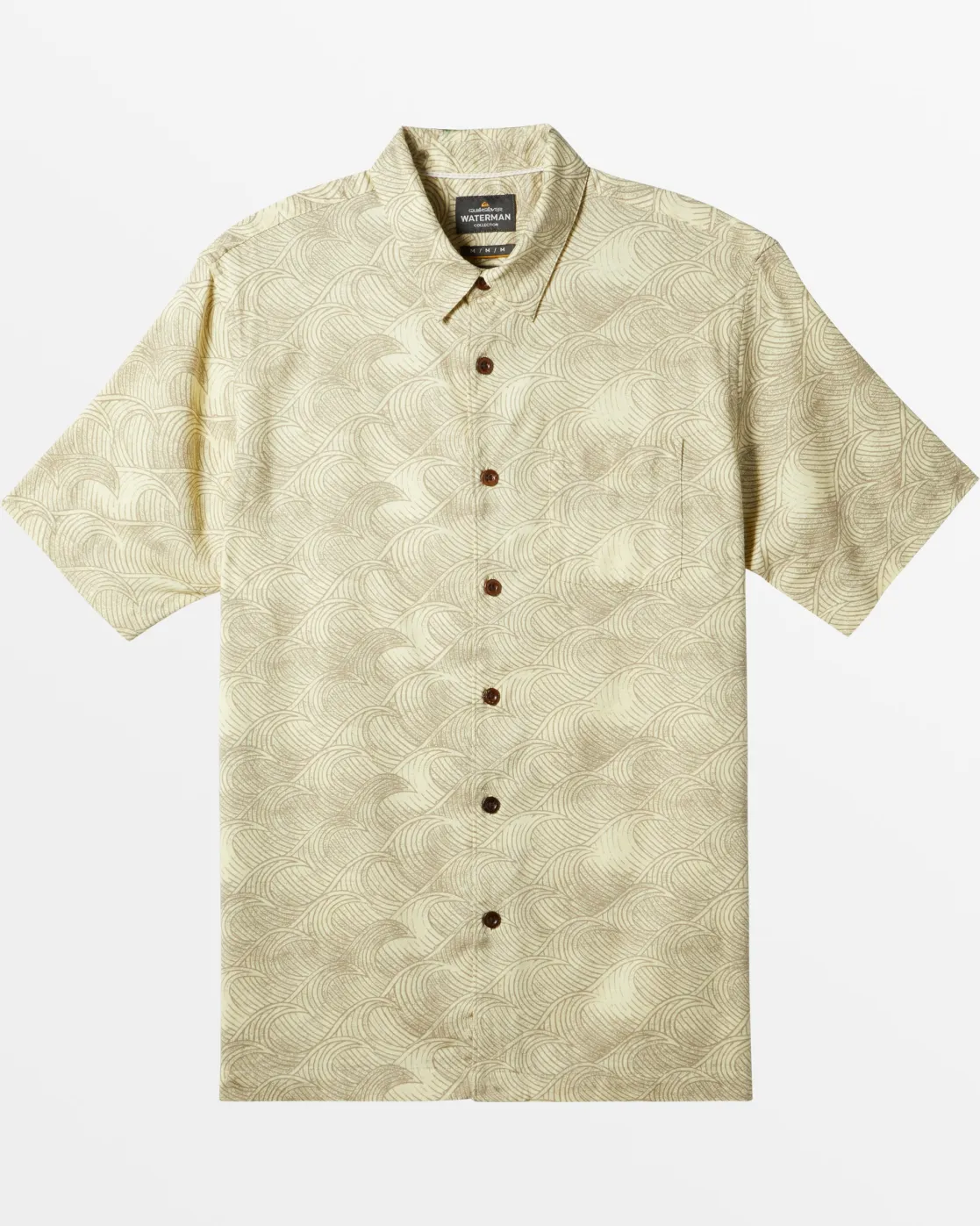 Quiksilver Shirts & Polos>Waterman High Tide Short Sleeve Shirt DOUBLECREAMHIGHTIDEWOVEN