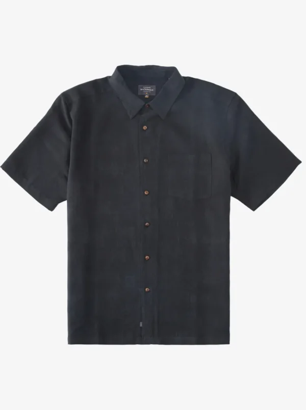 Quiksilver Shirts & Polos | Shirts & Polos>Waterman Manele Bay Short Sleeve Shirt BLACK