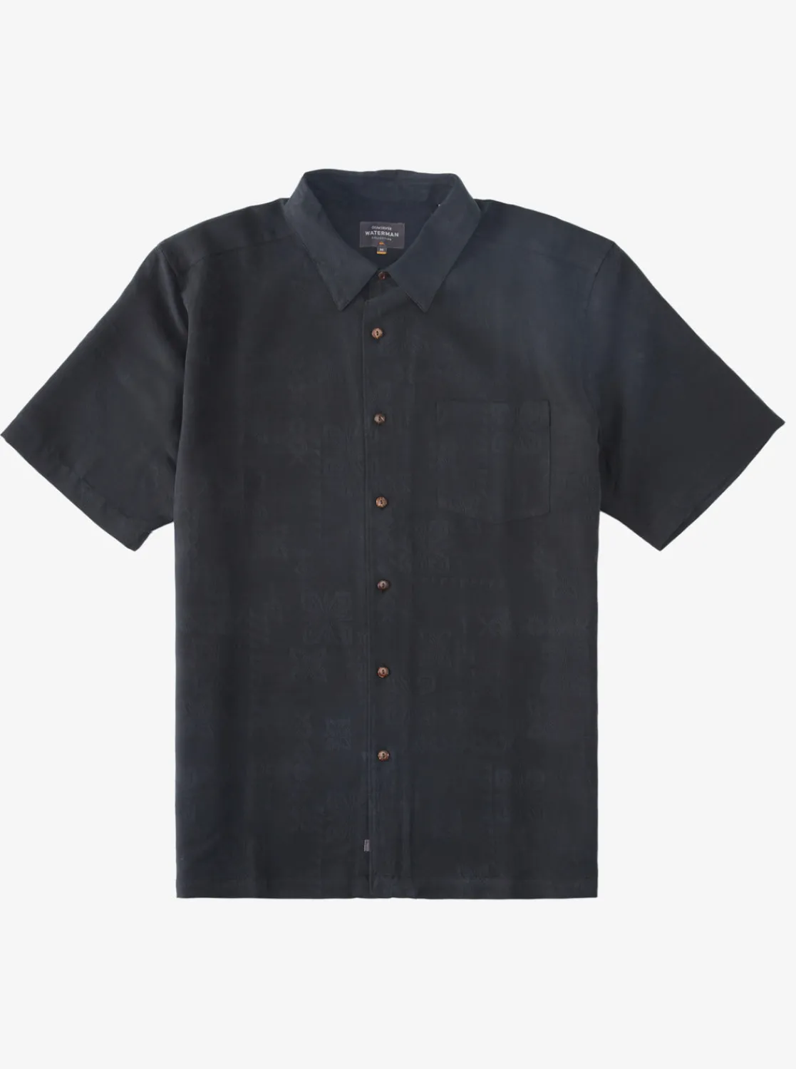 Quiksilver Shirts & Polos | Shirts & Polos>Waterman Manele Bay Short Sleeve Shirt BLACK