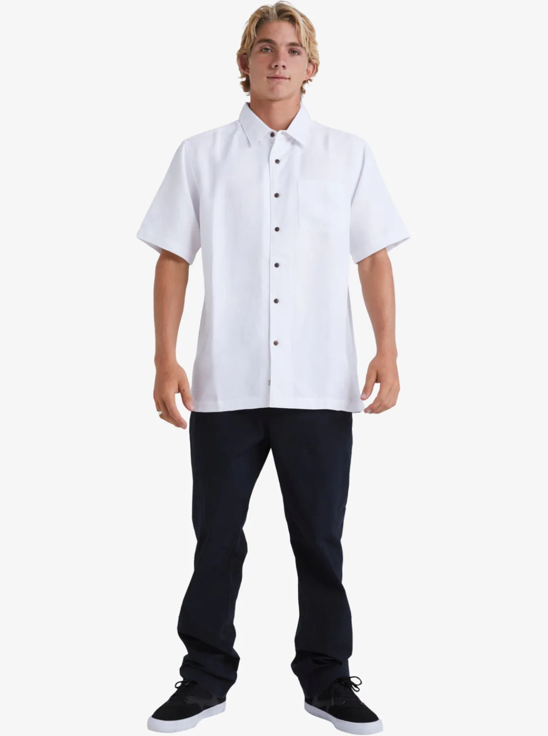 Quiksilver Shirts & Polos | Shirts & Polos>Waterman Manele Bay Short Sleeve Shirt WHITE