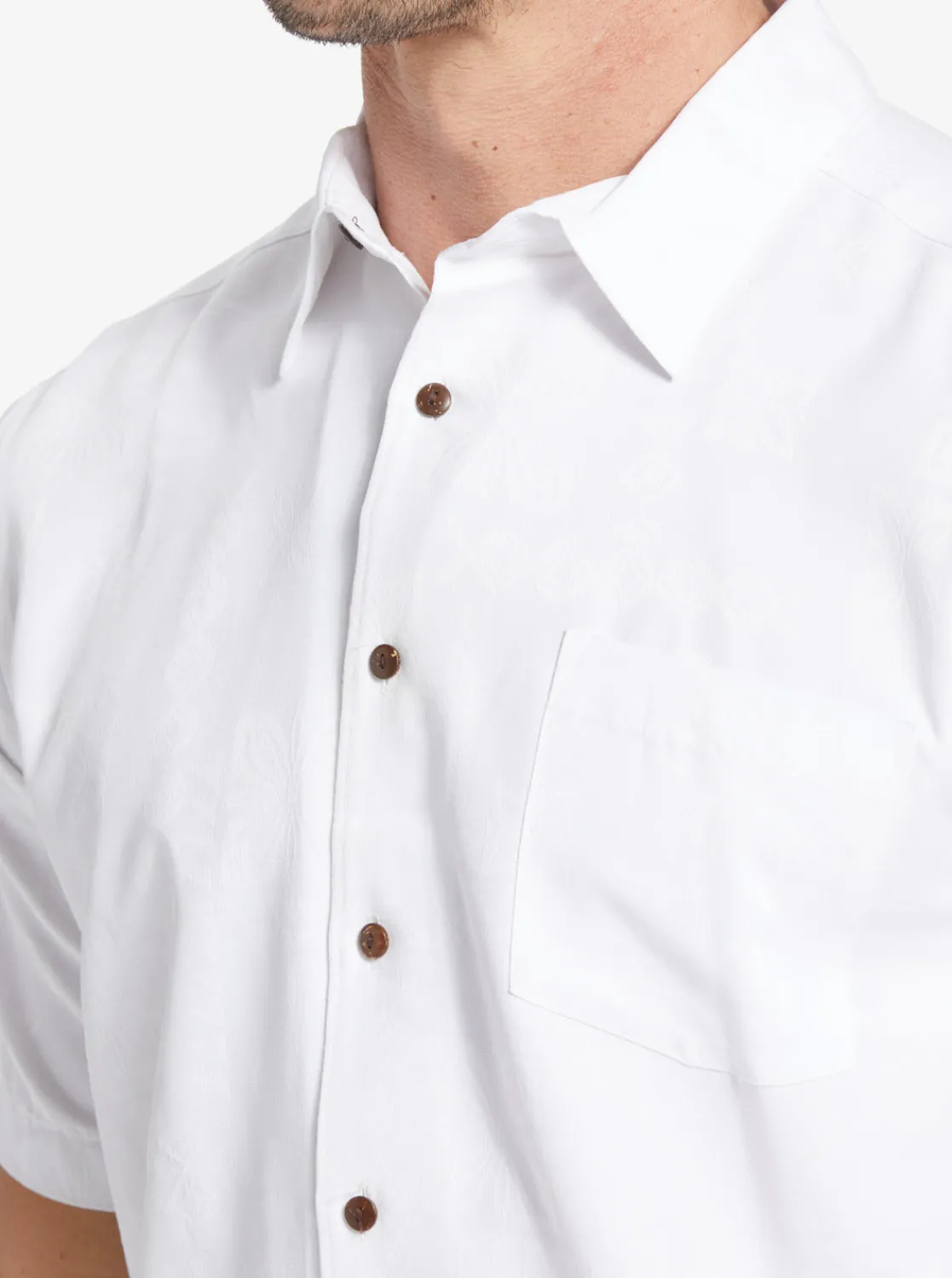 Quiksilver Shirts & Polos | Shirts & Polos>Waterman Manele Bay Short Sleeve Shirt WHITE