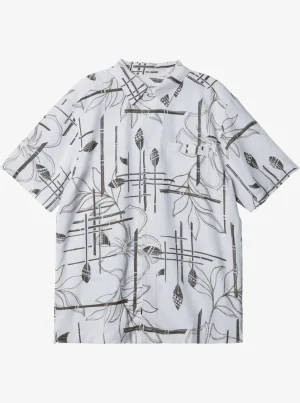 Quiksilver Shirts & Polos>Waterman Paddle Out Short Sleeve Shirt WHITE