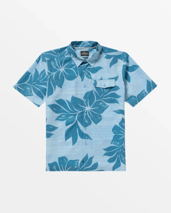 Quiksilver Shirts & Polos | Shirts & Polos>Waterman Pelican Point Short Sleeve Shirt DUSKBLUEPELICANPOINTWOVEN