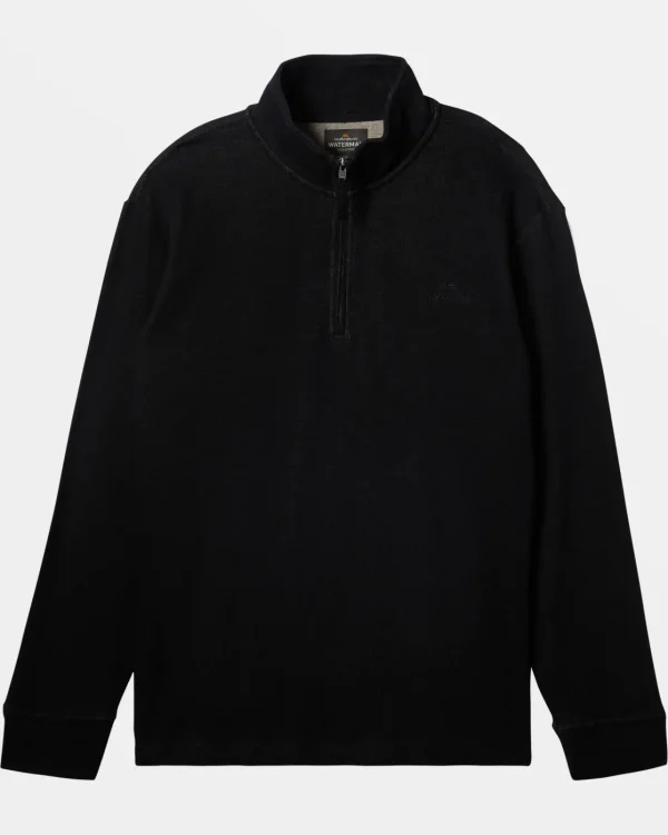 Quiksilver Jackets & Sweatshirts | Sweatshirts & Hoodies>Waterman Playa Clipper Half-Zip Sweatshirt BLACK