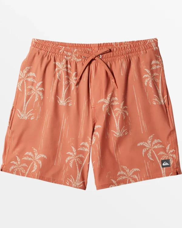Quiksilver Boardshorts | Boardshorts>Waterman Shady Palms 18'' Elastic Waist Trunks SHADYPALM-MANGO