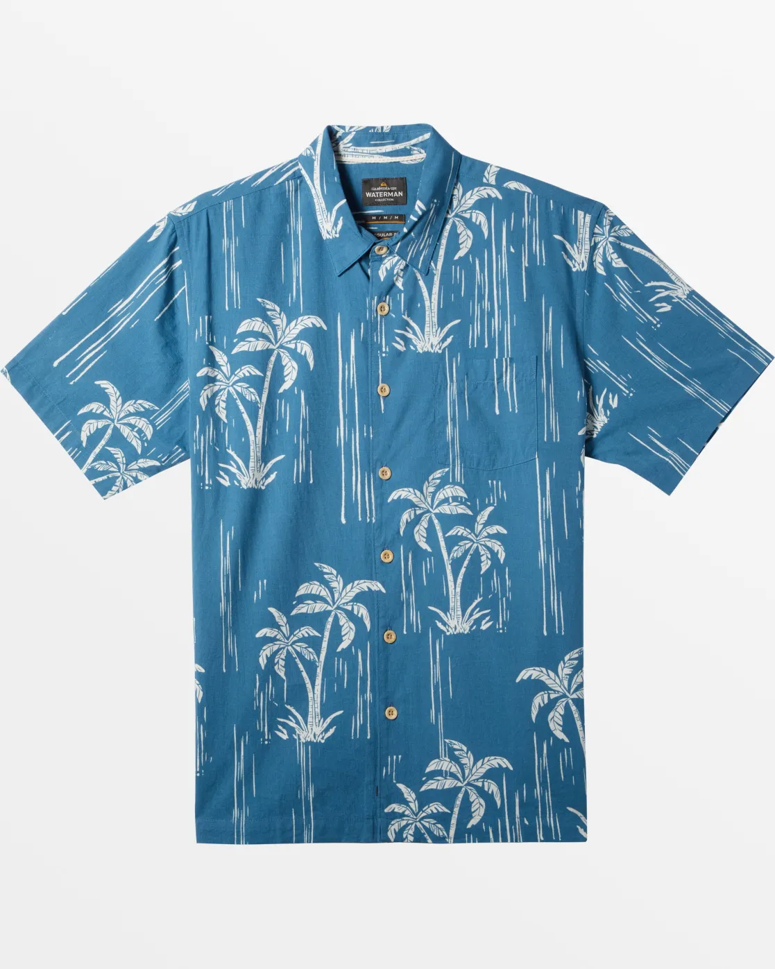Quiksilver Shirts & Polos>Waterman Shady Palms Short Sleeve Shirt BLUESTEELSHADYPALMSWOVEN