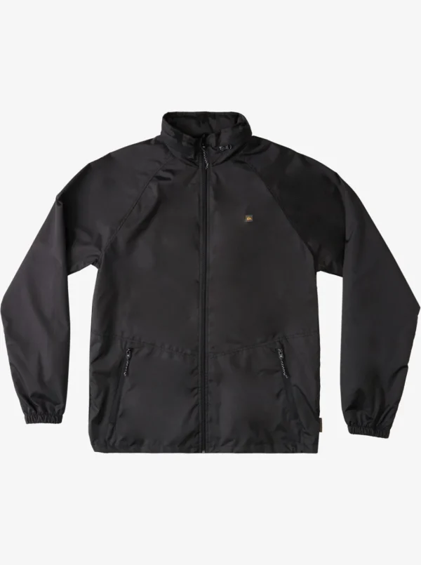 Quiksilver Jackets & Sweatshirts | Jackets>Waterman Shell Shock Water-Resistant Lightweight Mini Ripstop Windbreaker BLACK