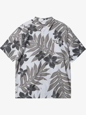 Quiksilver Shirts & Polos>Waterman Shonan Short Sleeve Shirt WHITE/BLACK