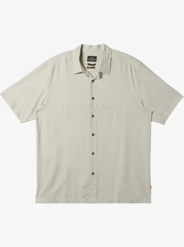 Quiksilver Shirts & Polos | Shirts & Polos>Waterman Tahiti Palms Premium Anti-Wrinkle Shirt - SILVERBIRCH