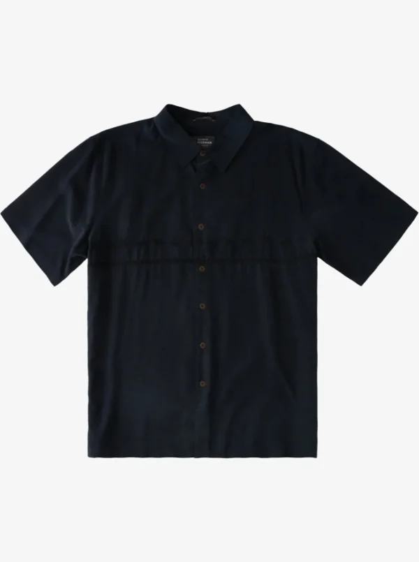Quiksilver Shirts & Polos | Shirts & Polos>Waterman Tahiti Palms Premium Anti-Wrinkle Shirt BLACK