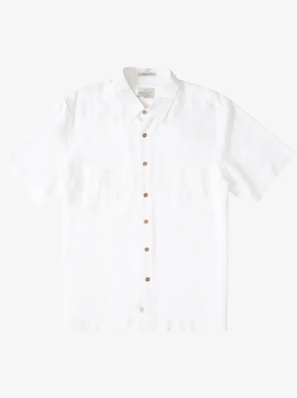 Quiksilver Shirts & Polos | Shirts & Polos>Waterman Tahiti Palms Premium Anti-Wrinkle Shirt WHITE