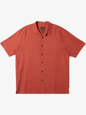 Quiksilver Shirts & Polos>Waterman Tahiti Palms Premium Anti-Wrinkle Shirt - MANGO