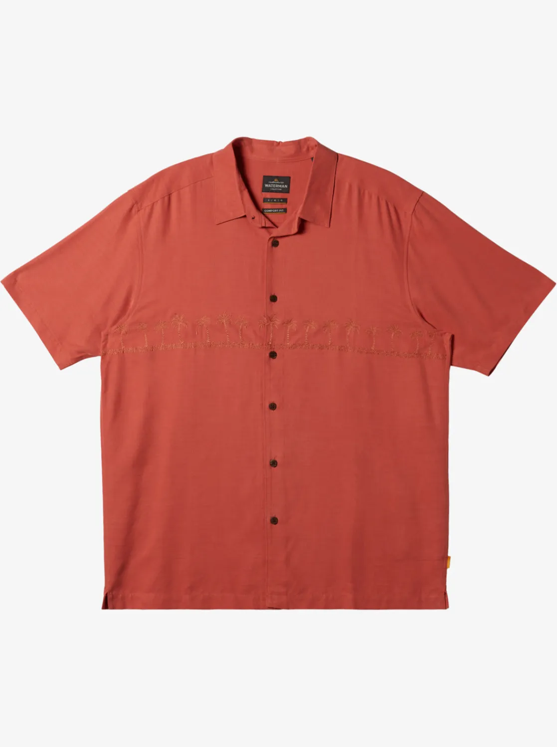 Quiksilver Shirts & Polos>Waterman Tahiti Palms Premium Anti-Wrinkle Shirt - MANGO
