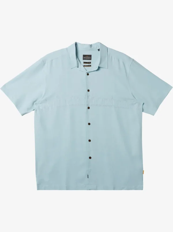 Quiksilver Shirts & Polos | Shirts & Polos>Waterman Tahiti Palms Premium Anti-Wrinkle Shirt - STARLIGHTBLUE